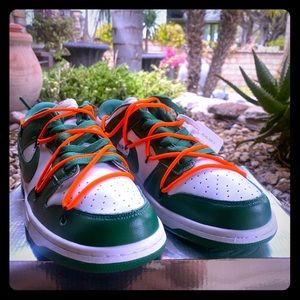 NIKE SB x OFF OFF-WHITE Pine Green Dunk Low Dunks